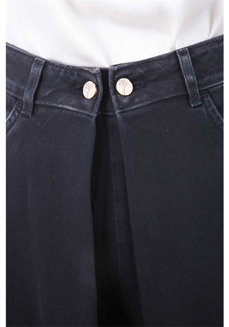 jeans gamba ampia con piega appuntata in vita e bottoncini MANILA GRACE | Jeans | J007CU1NW